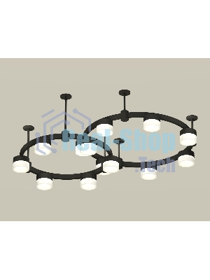 Светильник Ambrella light XR92221002/13 SBK/FR черный песок/белый матовый GX53 (A9222, A9227, C9238, C9232, N8401)
