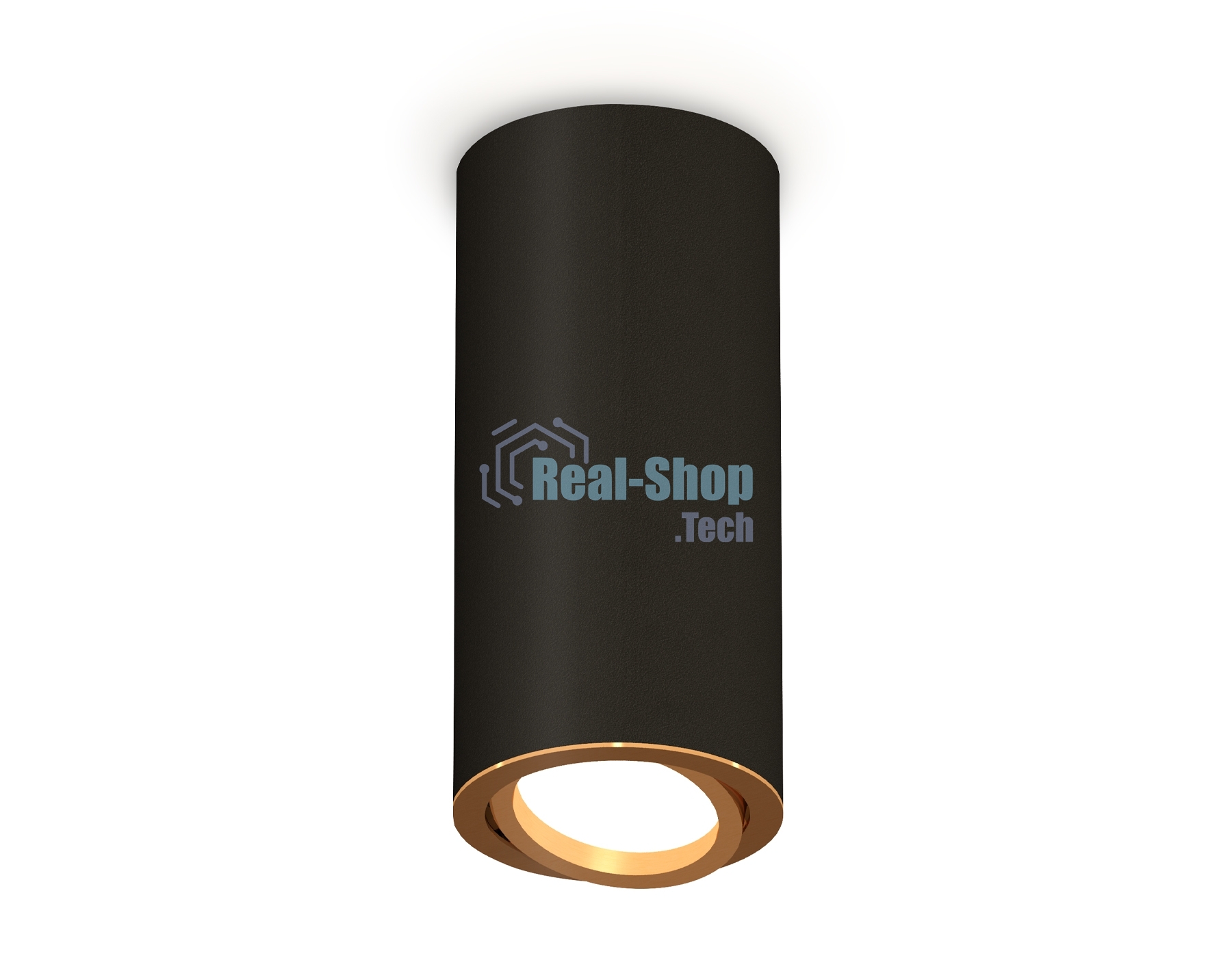 Светильник Ambrella Light XS7443004 SBK/PYG черный песок/золото желтое полированное MR16 GU5.3 (C7443, N7004)