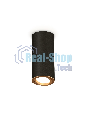 Светильник Ambrella Light XS7443004 SBK/PYG черный песок/золото желтое полированное MR16 GU5.3 (C7443, N7004)