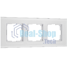 Рамка на 3 поста Senso (белый, стекло soft-touch) W0033101