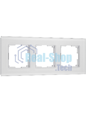 Рамка на 3 поста Senso (белый, стекло soft-touch) W0033101
