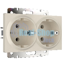 Розетка двойная с заземлением Werkel W1172062 (айвори матовый)