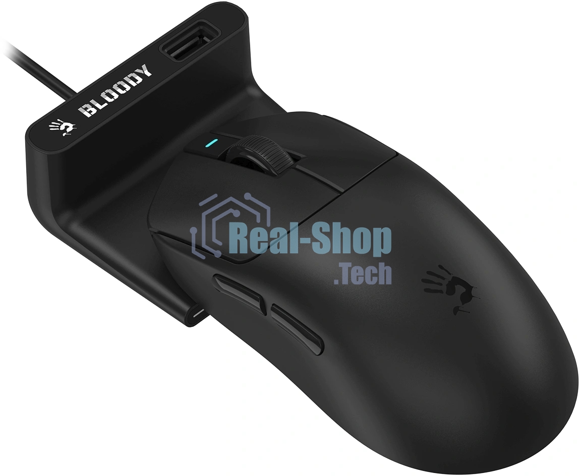 Мышь беспроводная/проводная A4tech Bloody R77UltraDock черный, 20000 dpi, USB Type-A, радиоканал, кнопки - 5