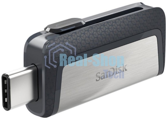 Флешка USB SanDisk DDC2 Ultra Dual (SDDDC2-032G-G46), 128Gb, USB 3.0/USB 3.1 Type C, R/W 150/30, серый/черный
