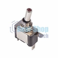 Тумблер Rexant 12V 25А (3c) ON-OFF однополюсный с красной LED подсветкой