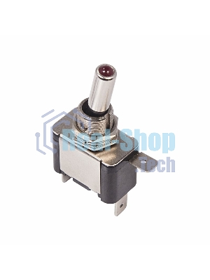 Тумблер Rexant 12V 25А (3c) ON-OFF однополюсный с красной LED подсветкой