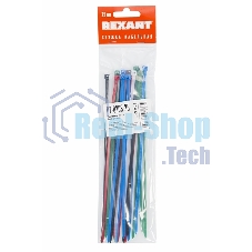 Хомут-стяжкa нeйлонoвая Rexant 200x3,6 мм, цветная, упаковка 25 шт.