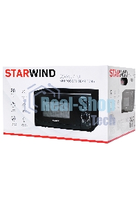 Микроволновая печь Starwind SWM5720 черный, 20 л, 700 Вт, переключатели - поворотный механизм