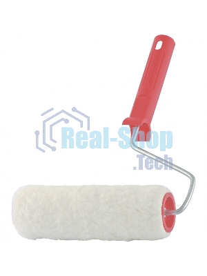 Валик Сибртех Натуральный мех, в сборе, 200 мм, D 48 мм, D ручки 6 мм, крепление шплинтом