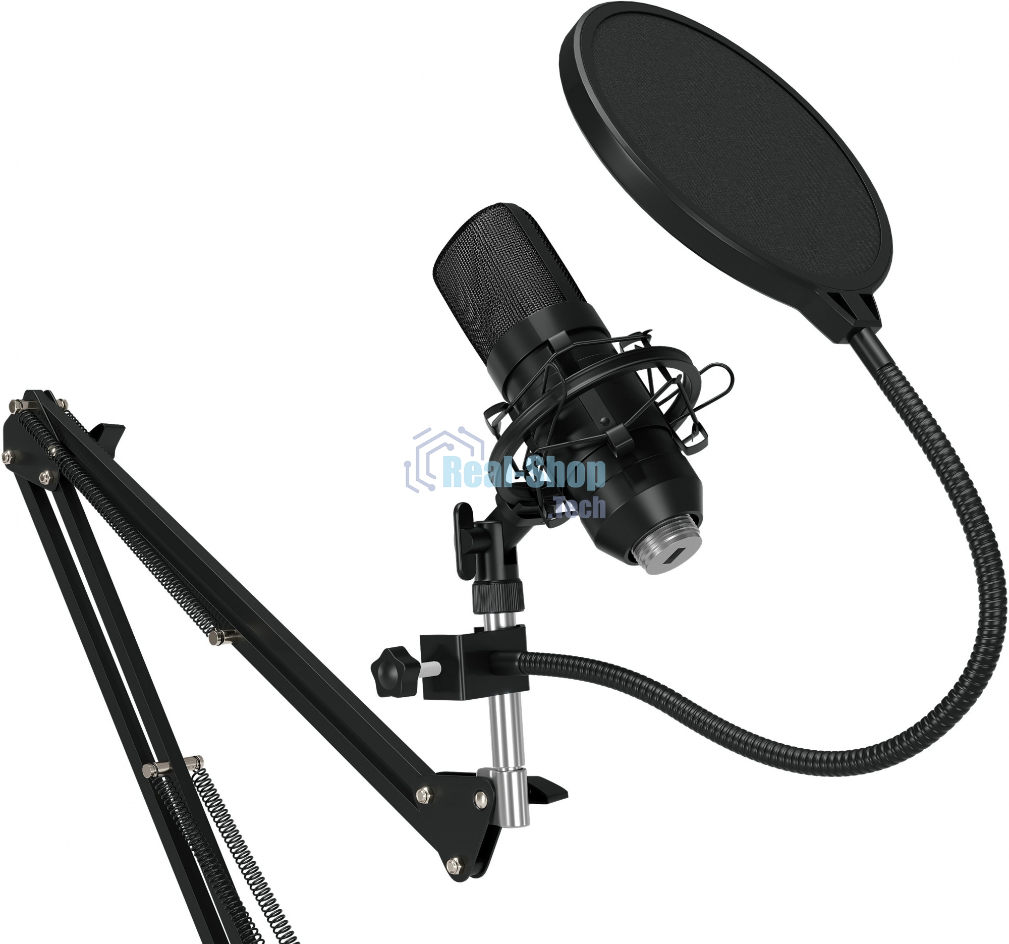 Микрофон проводной Оклик SM-600G 2.5м черный