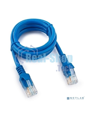 Патч-корд UTP Cablexpert cat.5e, 1м, литой, многожильный, синий