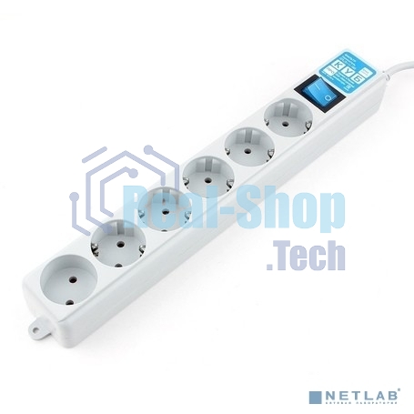 Фильтр-удлинитель PowerCube PRO (SPL(5+1)-16B-P-3M) 3.0 м, LC контур - подавление В/Ч помех, 16А/3,5кВт