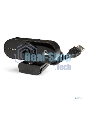 Веб-камера ExeGate Stream C940 2560x1440, 30 кадр/с, USB Type-A, микрофон (шумоподавление), универсальное крепление, штатив в комплекте