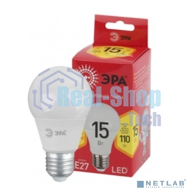 Лампа светодиодная ЭРА LED A60-15W-827-E27 R (диод, груша, 15Вт, тепл, E27)