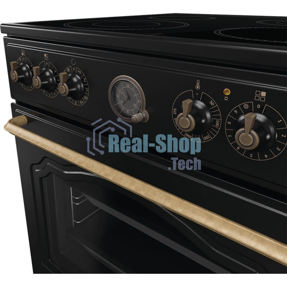 Плита электрическая Gorenje GECS6B71CLB черный, конфорок 4 электрических, духовка 71 л, 60 см x 85 см x 60 см