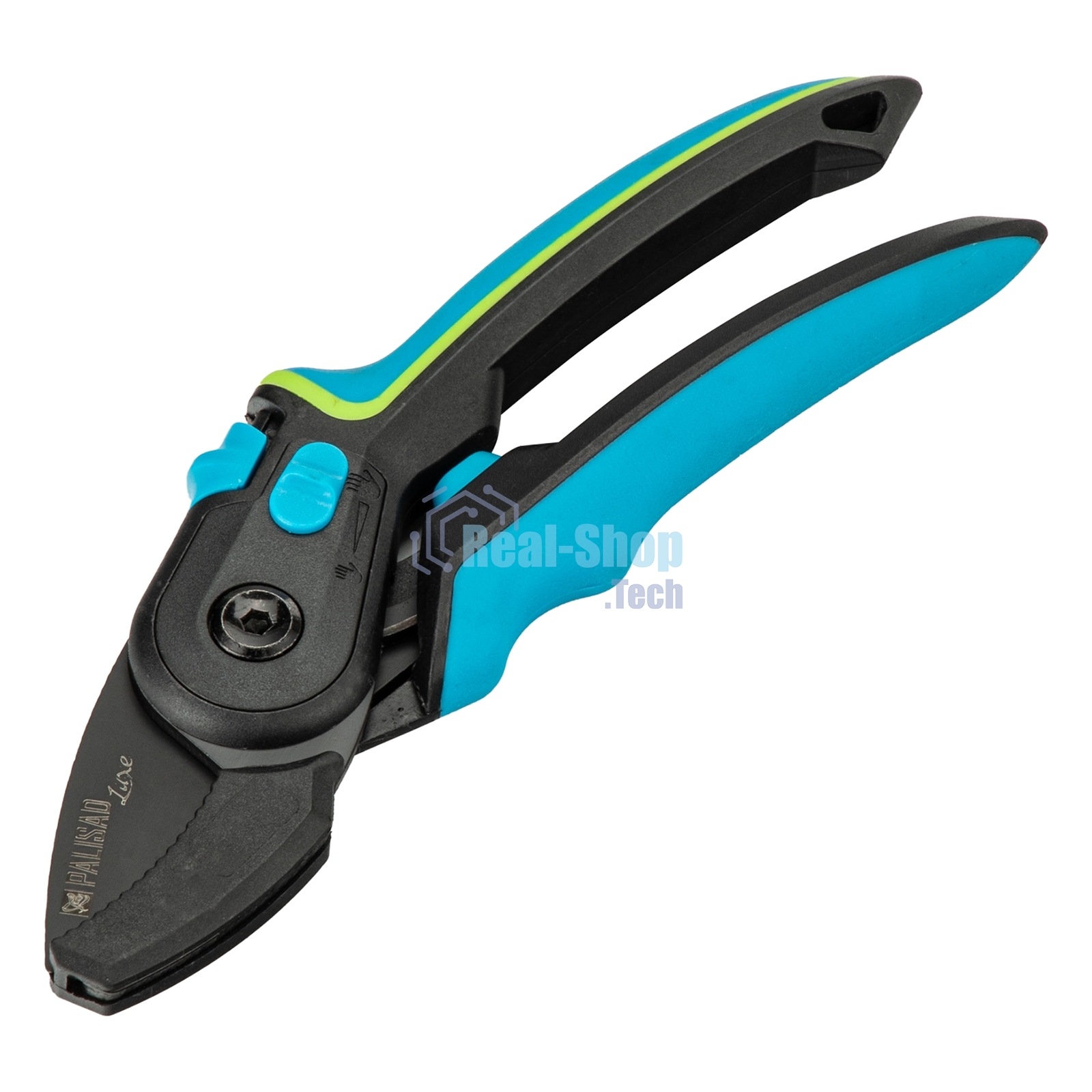 Секатор с наковальней Palisad LUXE 220 мм, регулировка захвата, трехкомпонентные рукоятки