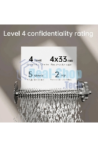 Шредер Deli ET014 черный с автоподачей (секр.P-4) фрагменты 5лист. 10лтр. пл.карты