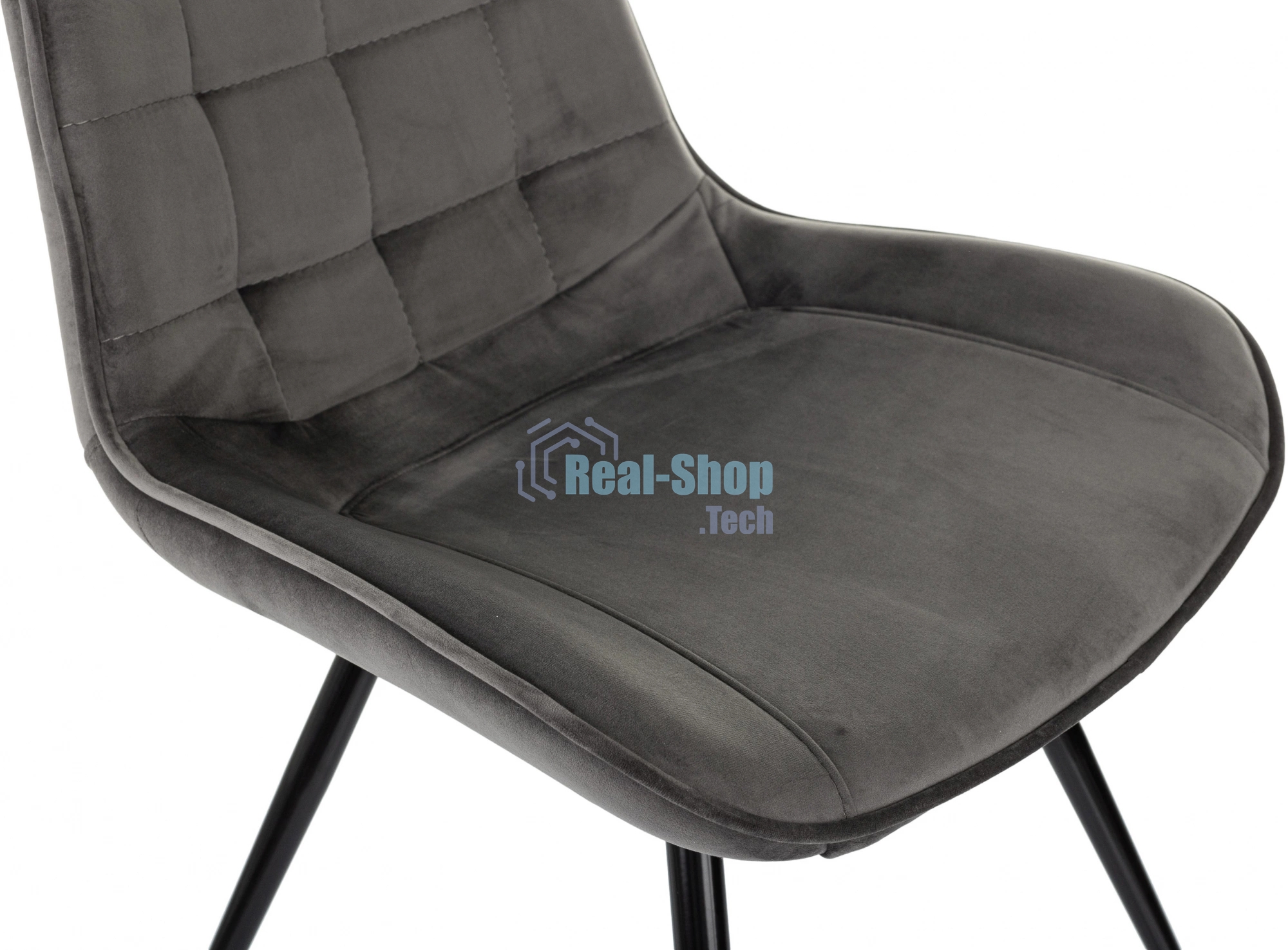 Стул для дома Бюрократ CH-K2_2 комплект 2 шт т.серый Holland 18 металл черный на ножках