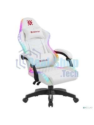 Кресло Defender CORE белый, экокожа, 120 кг, механизм качания