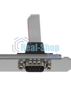 Планка на заднюю панель низкопрофильная Cablexpert CCDB9RECEPTACLE-LP, 1 порт COM/RS-232/DB9-M