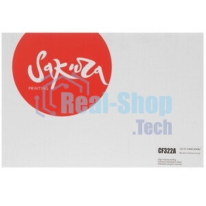 Картридж лазерный Sakura CF322A для HP Color LaserJet Enterprise M680dn, M680f, M680z, желтый, 16 500 к.