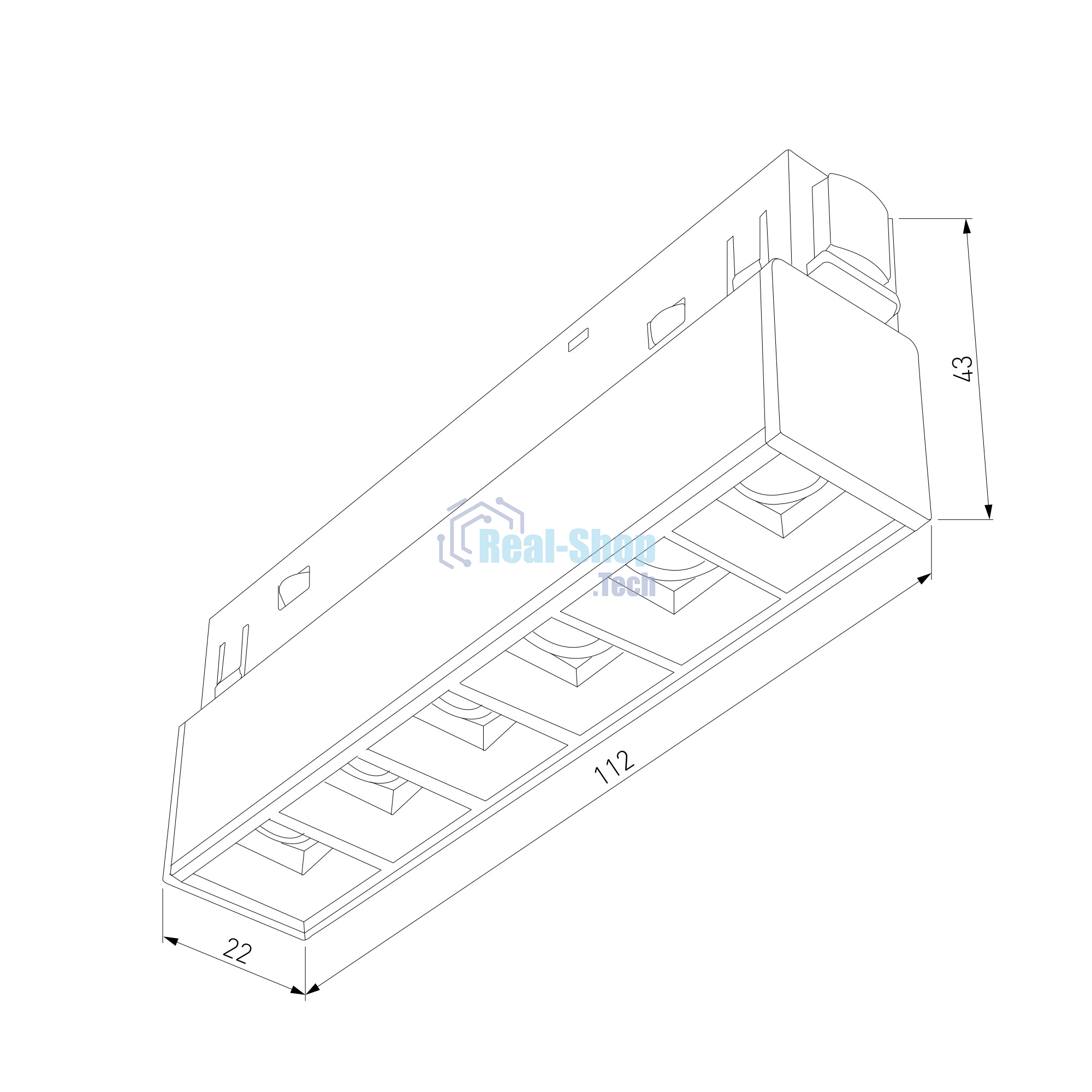 Трековый светильник Slim Magnetic 6W 4000K Artas (чёрный/золото) 85101/01