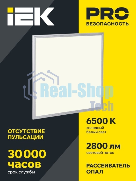 Светильник светодиодный ДВО 6566 eco 36Вт S 6500К IEK