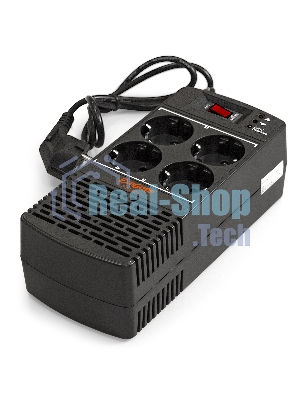 Стабилизатор ExeGate Power AD5000-500 (500VA/300W, диапазон 150...280В, 4 евророзетки)
