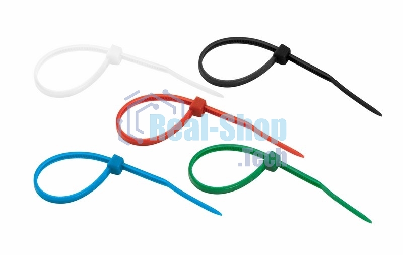 Хомут-стяжкa нeйлонoвая Rexant 100x2,5 мм, цветная, упаковка 25 шт.