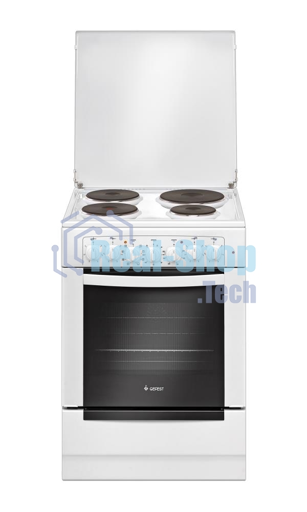 Плита электрическая Gefest 6140-02 белый, конфорок 4 электрических, духовка 55 л, 60 см x 85 см x 60 см