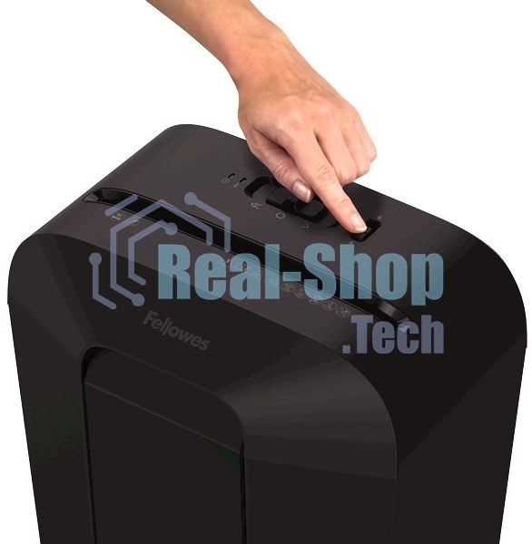 Шредер Fellowes PowerShred LX41 черный (секр.P-4)/перекрестный/8лист./17лтр./скрепки/скобы/пл.карты