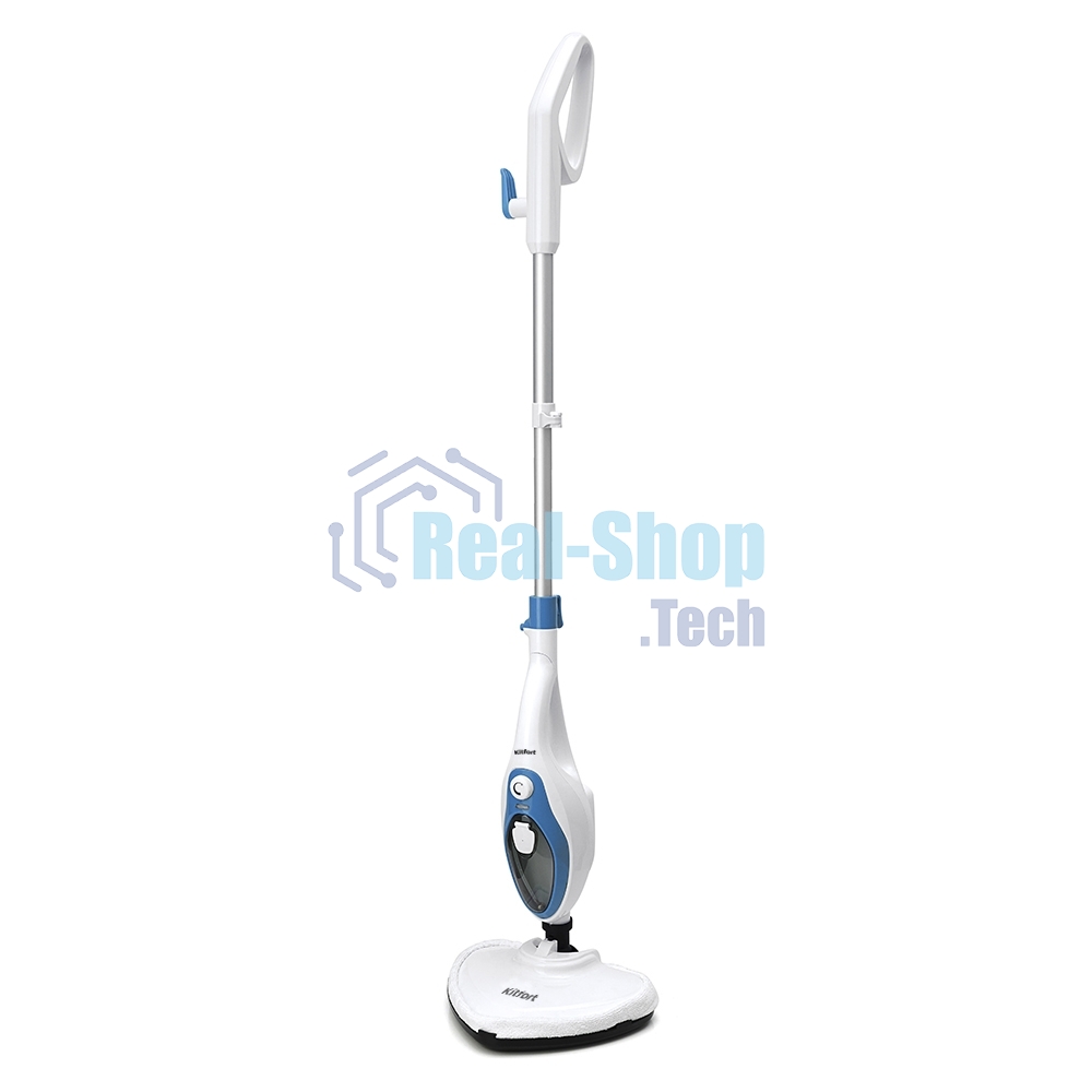 Швабра паровая Kitfort KT-1004-1 1500Вт голубой/белый