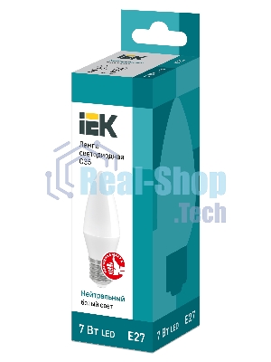 Лампа светодиодная IEK LLE-C35-7-230-40-E27 ECO C35 свеча 7Вт 230В 4000К E27