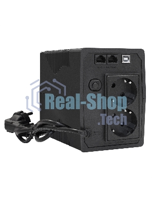 Источник бесперебойного питания ExeGate Power Smart ULB-1000.LCD.AVR.2SH.RJ.USB 1000VA/550W, LCD, AVR, 2*Schuko,RJ45/11,USB, черный