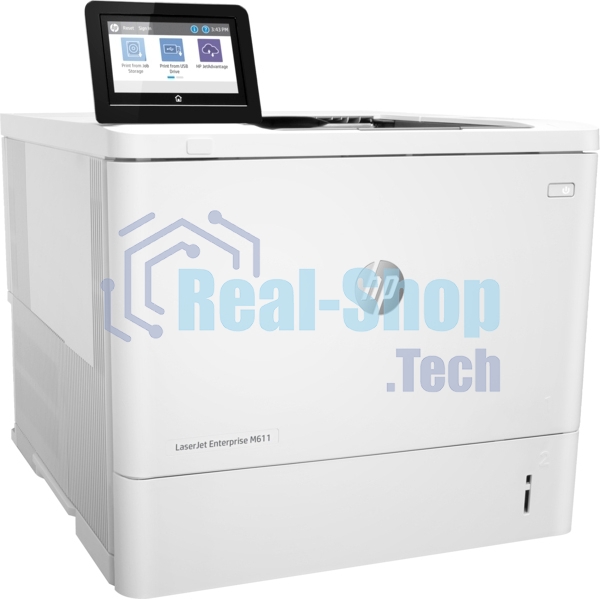 Принтер лазерный HP LaserJet Enterprise M611dn (7PS84A), A4, ч/б, печ. до 61 стр/мин., 1200 x 1200 dpi, USB, RJ-45