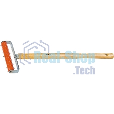 Валик для гипсокартона MTX 150 мм, игольчатый, деревянная ручка 500 мм