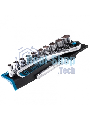 Набор торцевых головок Gross трещотка 120 зубьев, 12 предметов, 1/2