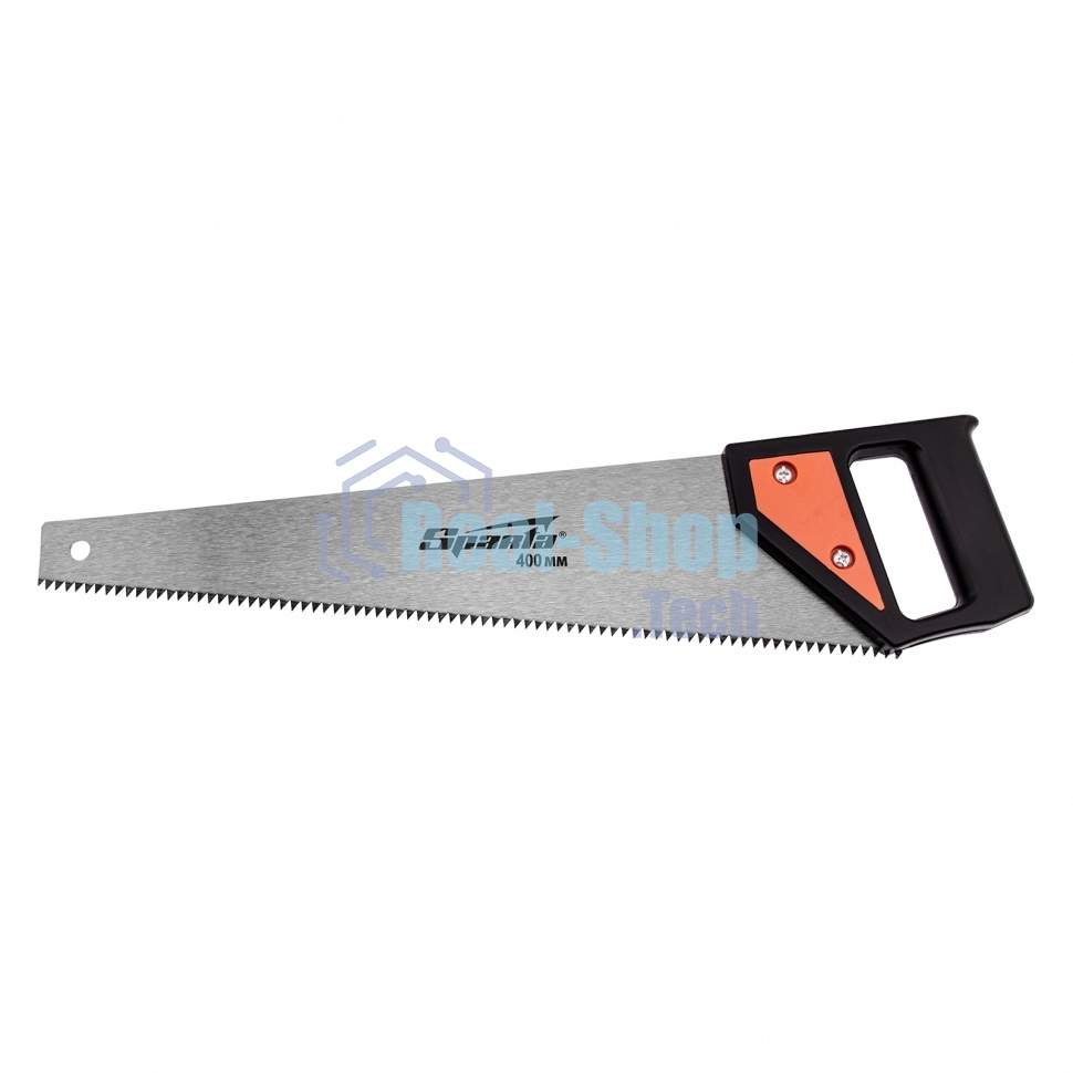 Ножовка по дереву Sparta 400 мм, 5-6 TPI, каленый зуб, пластиковая рукоятка