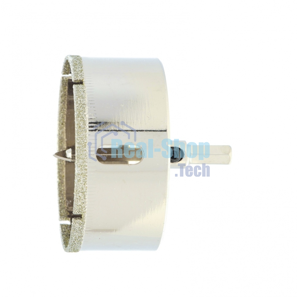 Сверло по керамической плитке и стеклу Сибртех, 65 х 55 мм, 6 гр.хв-к, с центр. сверлом