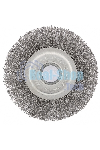 Щетка для УШМ Сибртех, 125 мм посадка 22,2 мм плоская, витая проволока 0,3 мм