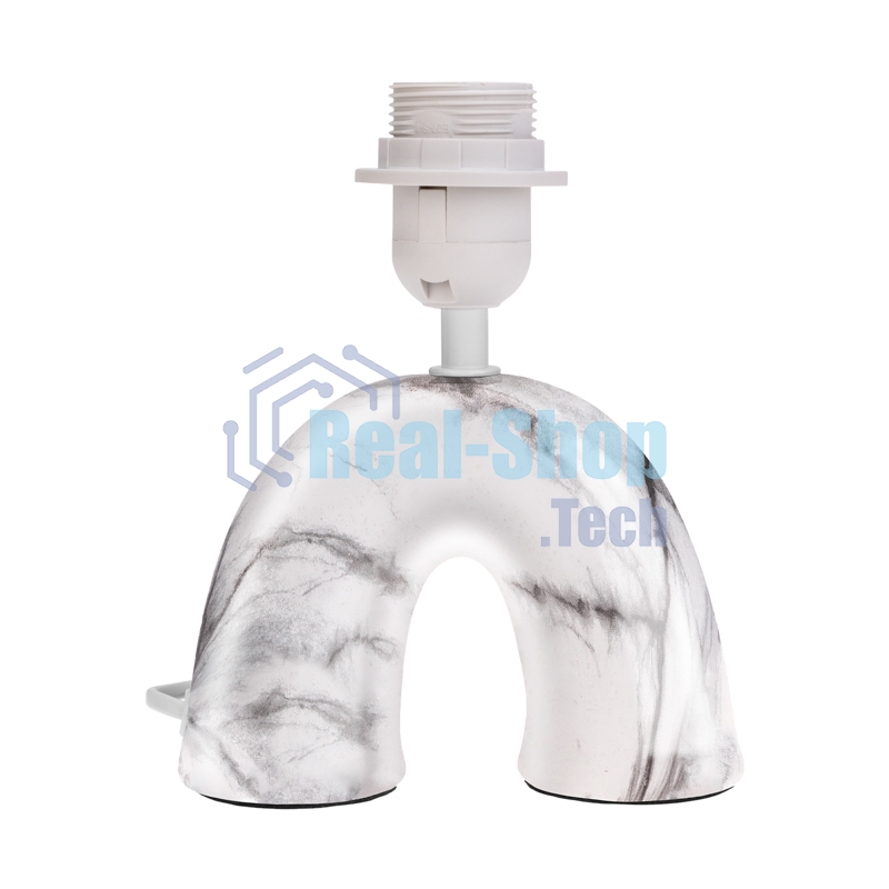 Светильник декоративный настольный Rexant Форте, основание дуга под белый мрамор, черный абажур, цоколь Е27, 60Вт