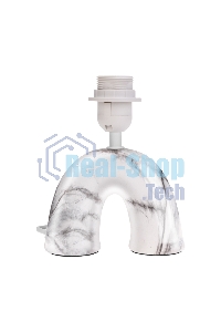 Светильник декоративный настольный Rexant Форте, основание дуга под белый мрамор, черный абажур, цоколь Е27, 60Вт