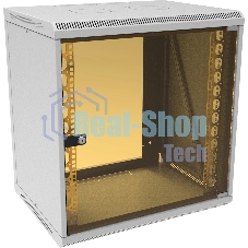 Шкаф коммутационный Suprlan (05-1203) настенный 12U 600x450мм пер.дв.стекл направл.под закл.гайки 70кг RAL 7035 385мм 21.94кг 620мм