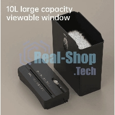 Шредер Deli ET014 черный с автоподачей (секр.P-4) фрагменты 5лист. 10лтр. пл.карты