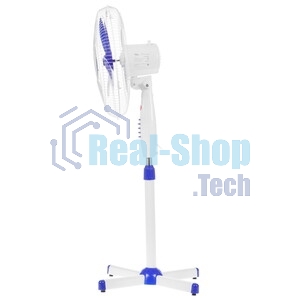Вентилятор Oasis VF-40PWB белый/синий, напольный, 40 Вт, 3 скорости, 35 см
