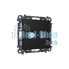 Комплект механизма розетки TV оконечной + SAT 5-862MHz 3.5dB/950-2150MHz 3.5dB ALFA Черный матовый QUANT (AP8133, VM217) MA813310