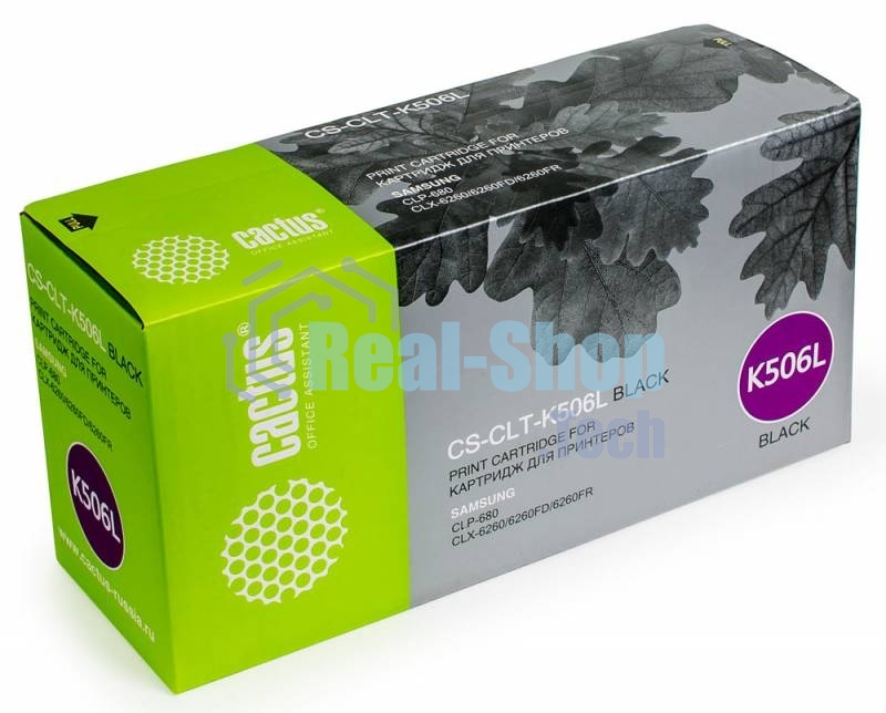 Картридж лазерный Cactus CS-CLT-K506L черный (6000 стр.) для Samsung CLP 680; CLX 6260/6260FD/6260FR