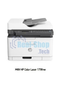 МФУ лазерное HP Color LaserJet 179fnw (4ZB97A), А4, цветной, печ. до 18 стр/мин. (ч/б) до 4 стр/мин. (цвет), скан. до 15 стр/мин. (ч/б) 6 стр/мин. (цвет), 600x600dpi, USB, RJ-45, Wi-Fi, Air Print, Mopria