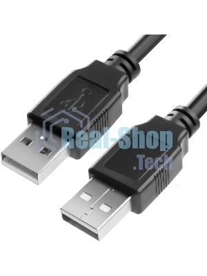 Кабель Greenconnect 0.5m USB 2.0, AM/AM, черный, 28/28 AWG, экран, армированный, морозостойкий
