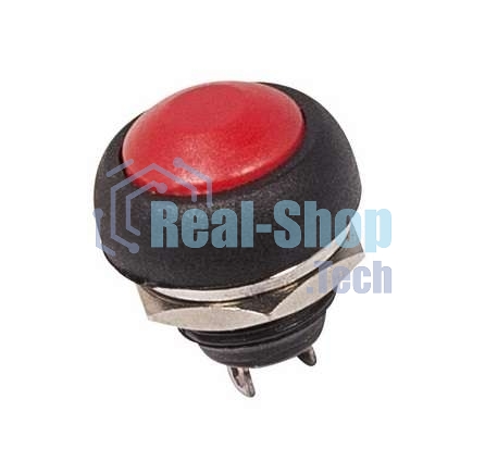 Выключатель-кнопка Rexant 250V 1А (2с) OFF-(ON) Б/Фикс красная Micro